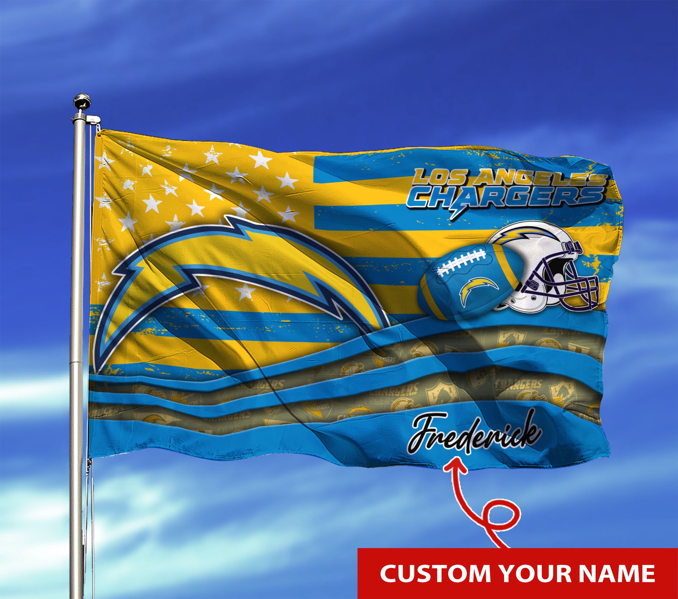 Los Angeles Chargers Custom Flag3x5ft For This Season TU26897